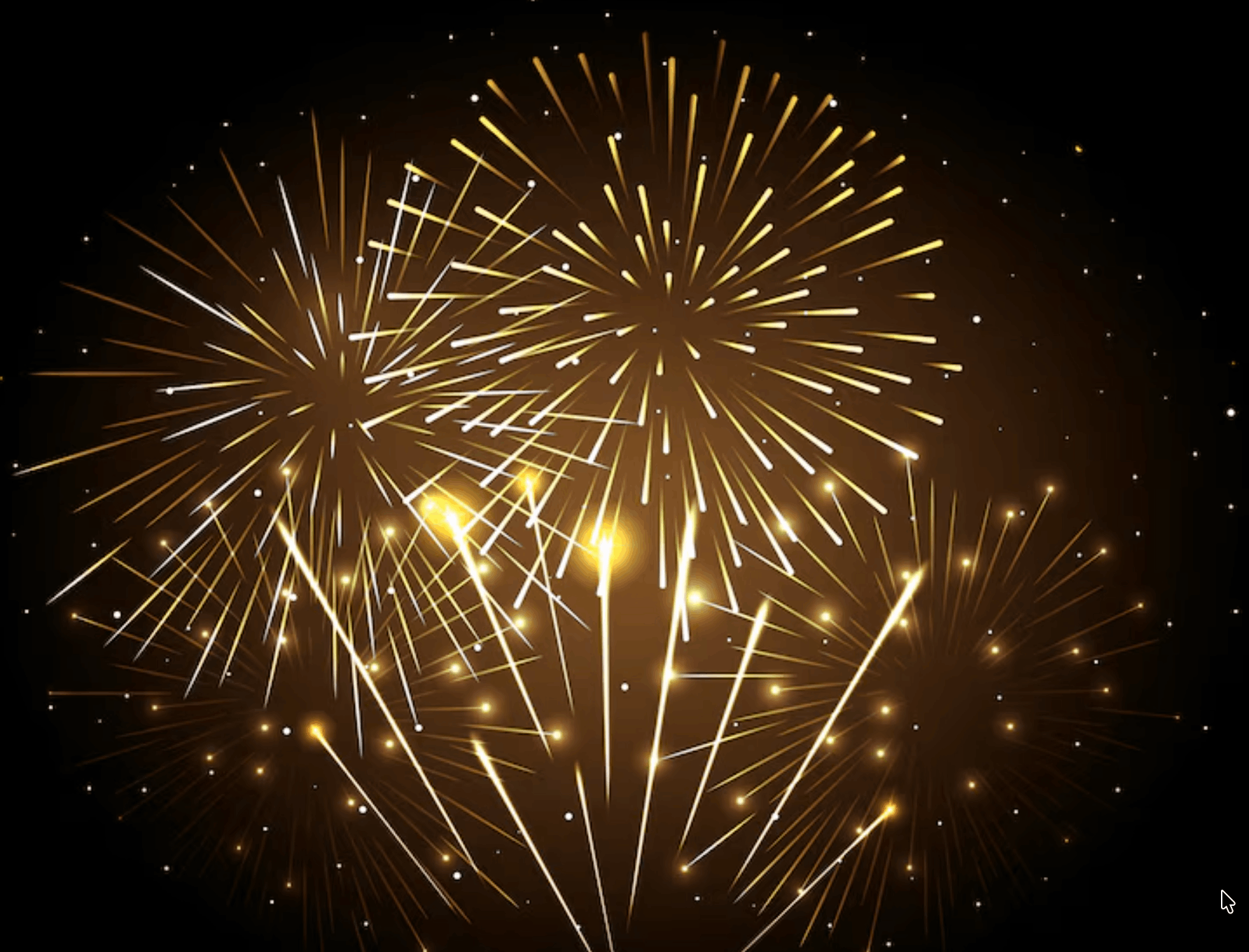 Gold fireworks